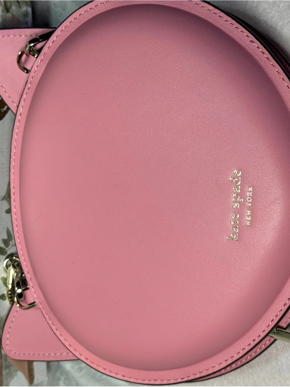 Kate Spade Meow Cat Rare Pink Cat Crossbody Purse